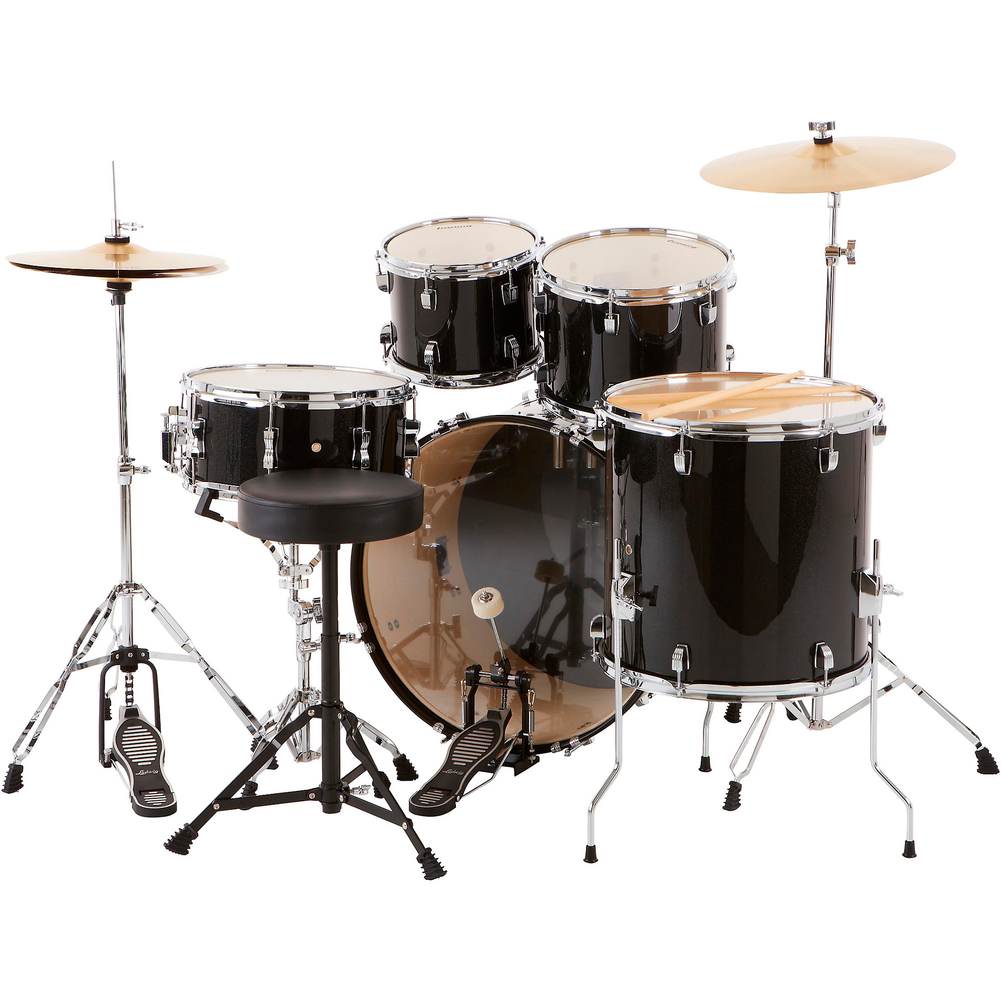 Ludwig Ludwig BackBeat Complete 5-Piece Drum Set With Hardware and Cymbals