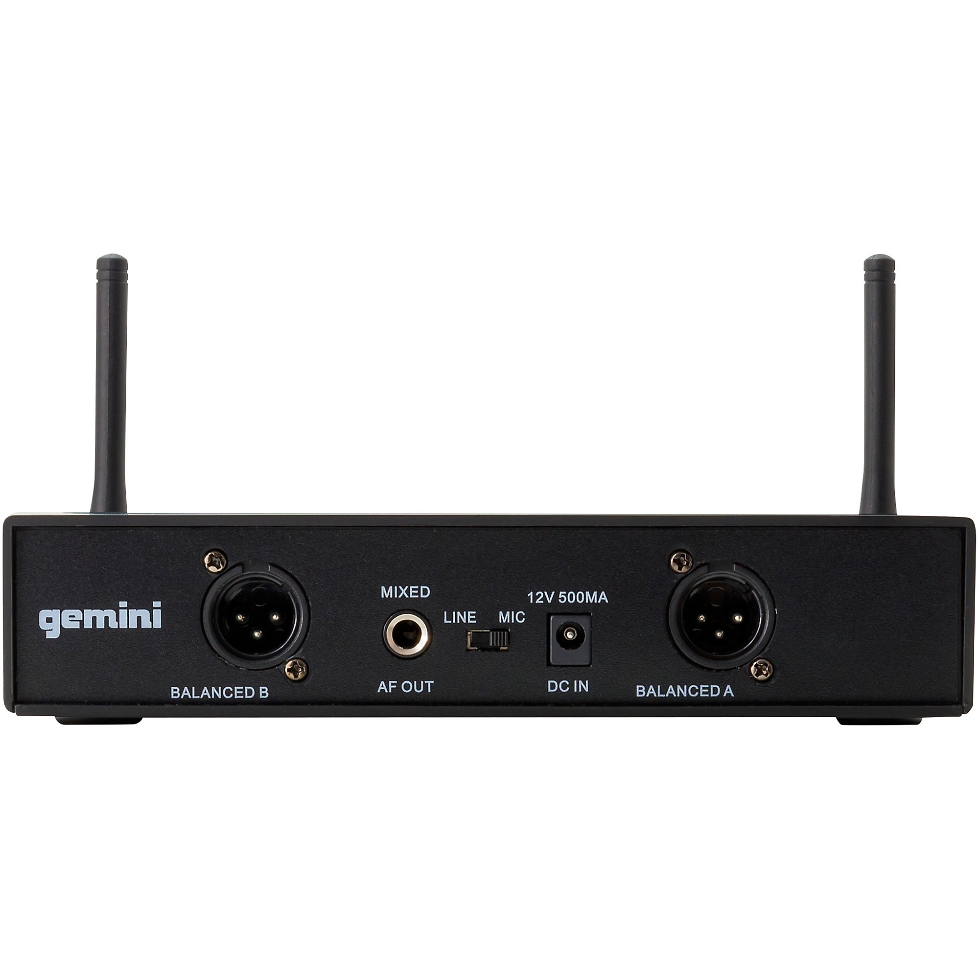 Gemini UHF-6200M Dual Wireless Microphone System Long Range Comfort