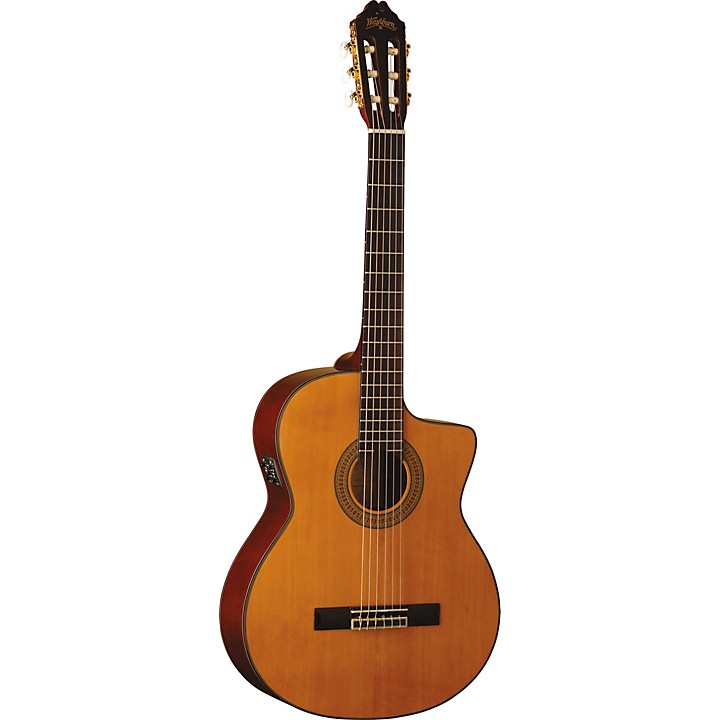 Washburn C64SCE A Classical Acoustic Electric Guitar Music Arts