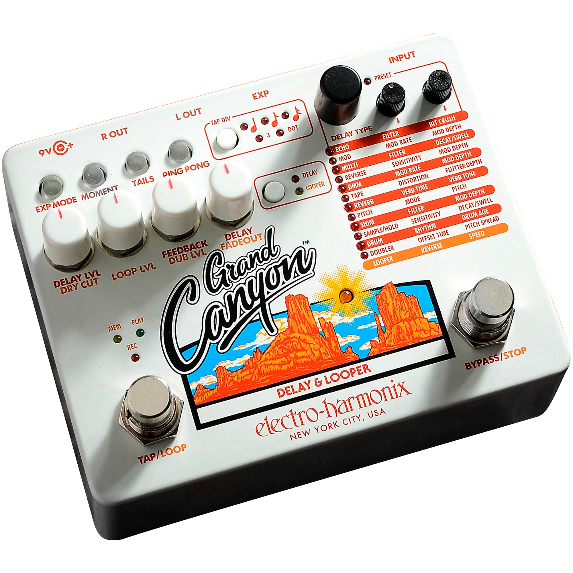 Electro-Harmonix Grand Canyon Delay and Looper Effects Pedal