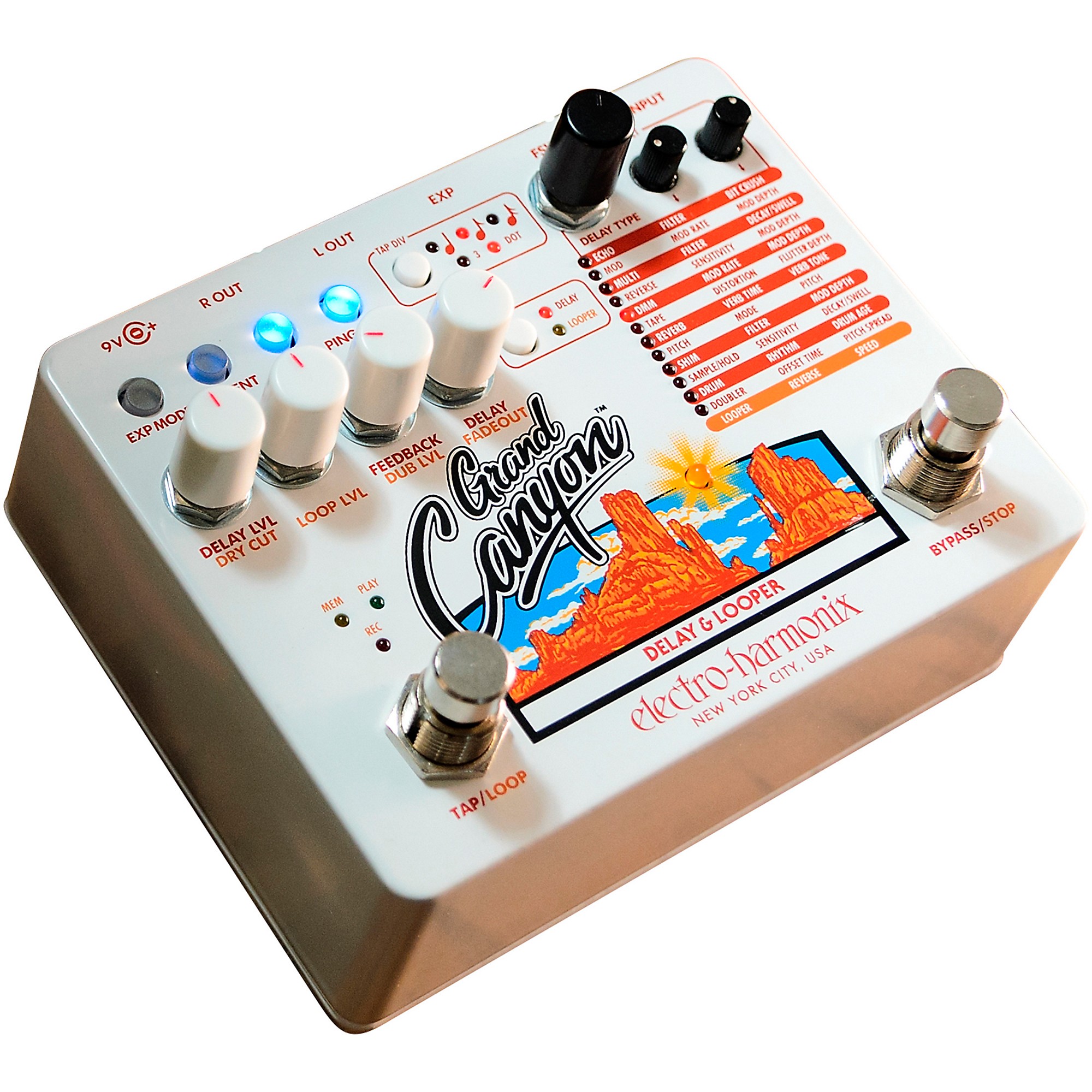 Electro-Harmonix Grand Canyon ディレイ &ルーパー Electro-Harmonix Grand Canyon Delay and Looper Effects Pedal