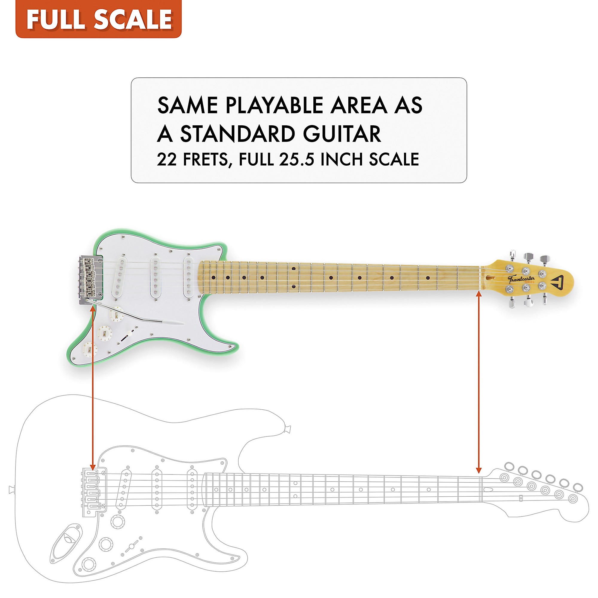 Traveler Guitar Travelcaster Deluxe Electric Travel Guitar