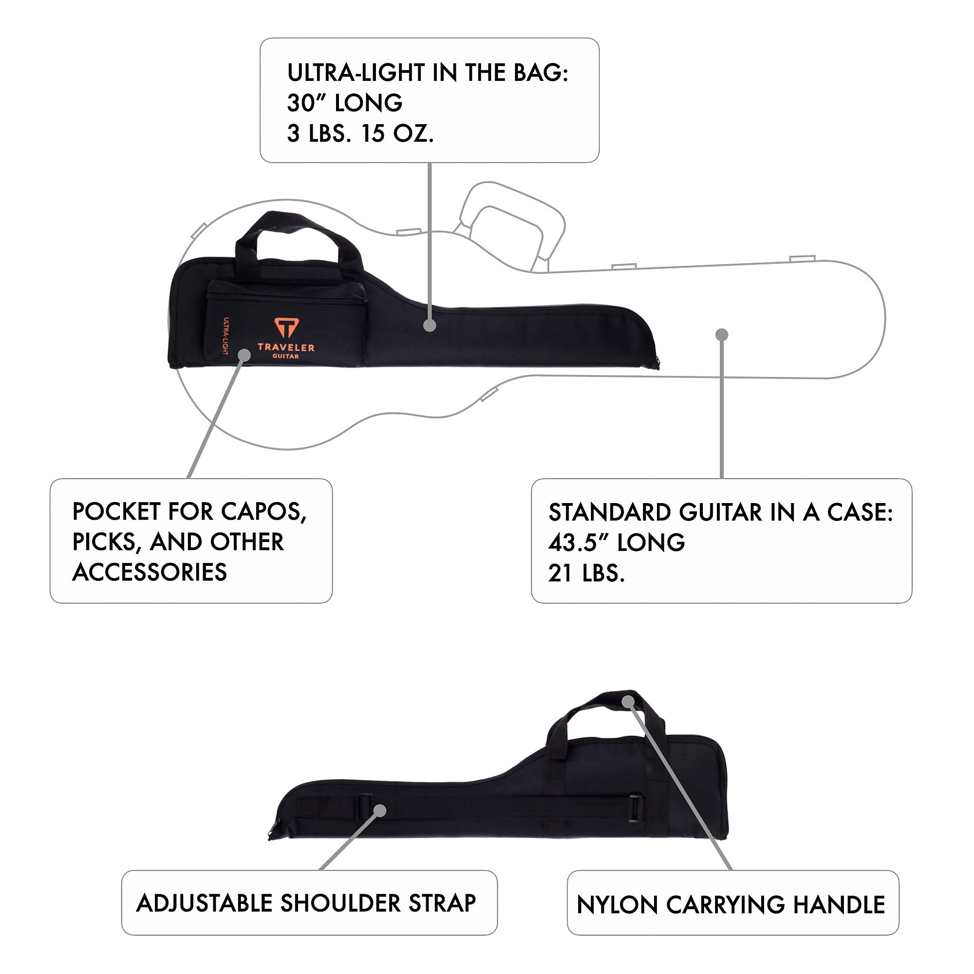 Amazon.com: Traveler Guitar Ultra-Light Acoustic Acoustic