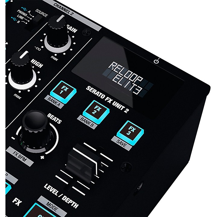 Reloop Elite 2-Channel DVS Battle Mixer for Serato DJ Pro