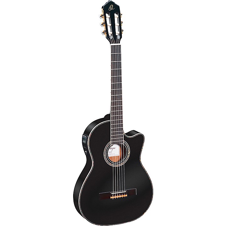 Ortega Family Series Pro RCE145BK Thinline Acoustic-Electric Nylon