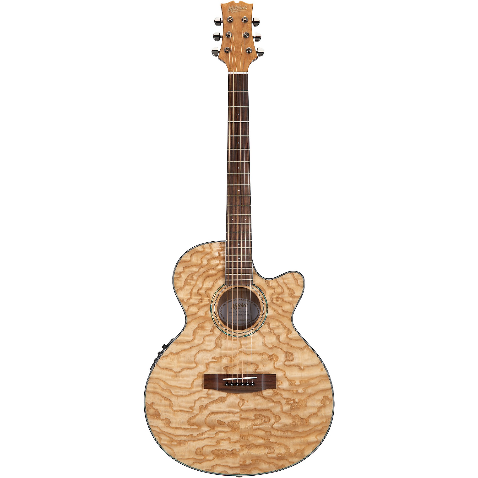 Mitchell MX430QAB Exotic Series Acoustic-Electric Guitar