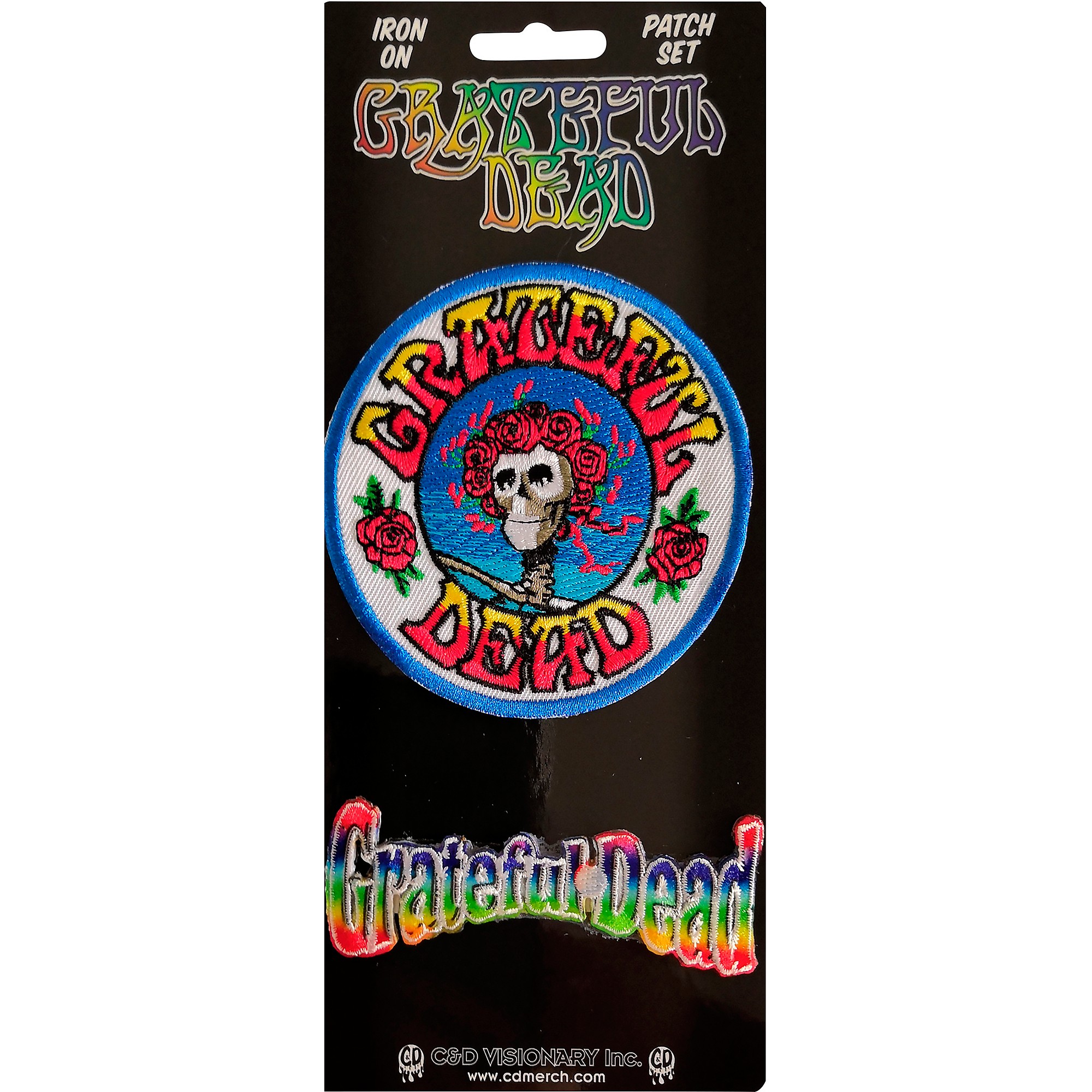 Grateful Dead Skeleton Roses Morale Patch