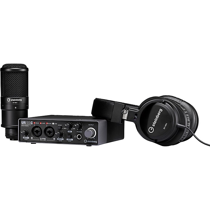 Steinberg Steinberg UR22C Recording Pack With 2-In/2-Out USB 3.0 Type-C  Audio Interface, Microphone & Headphones