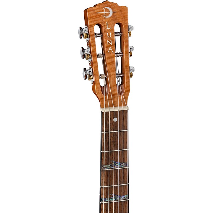 Luna High Tide Exotic Mahogany Nylon-string Acoustic-electric Guitar -  Satin Natural