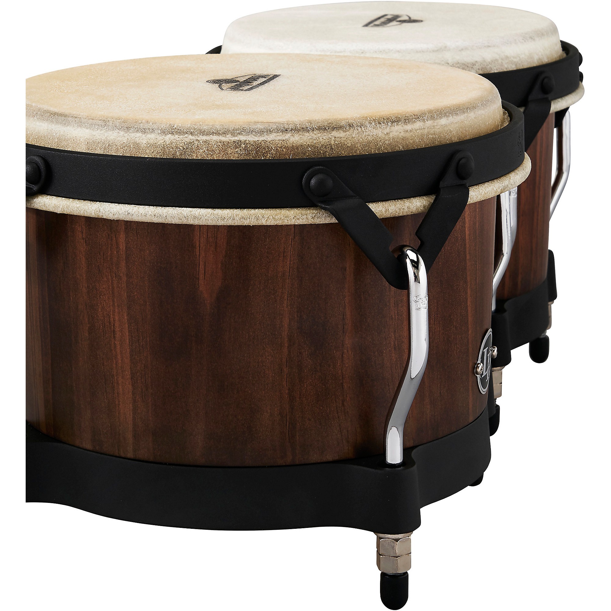 LP Matador Pine Whiskey Barrel Bongos, with Black Hardware | Music