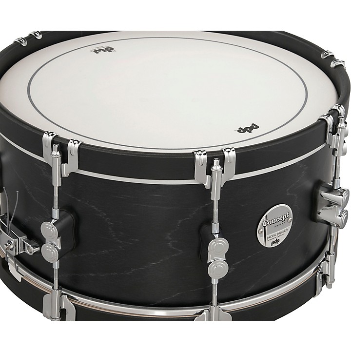 PDP Concept Classic 6.5x14 Snare Drum Ebony with Ebony Wood Hoops