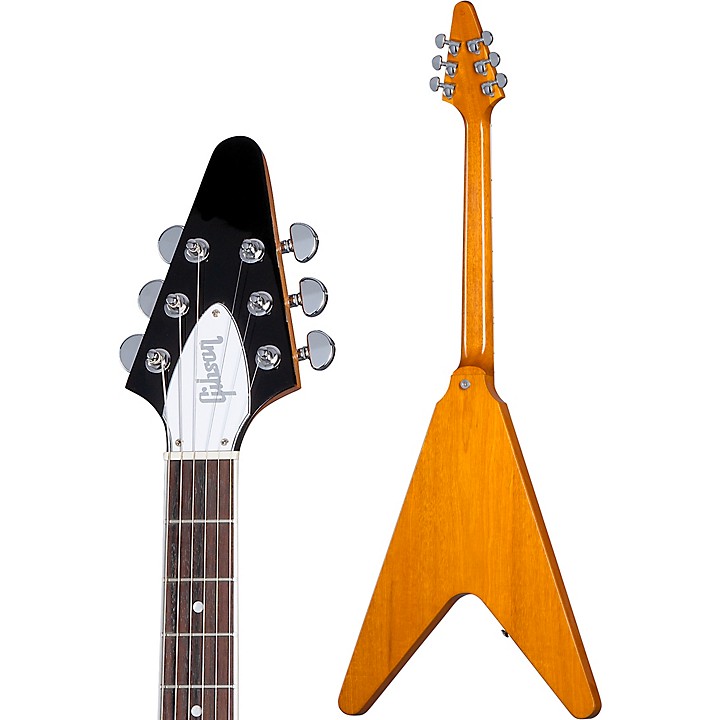 Gibson 70s Flying V Antique Natural guitare électrique avec