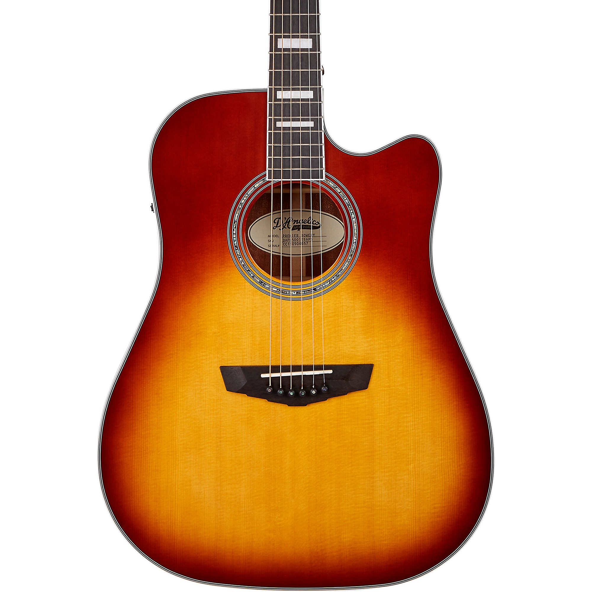 D'Angelico Premier Series Bowery Cutaway Dreadnought Acoustic