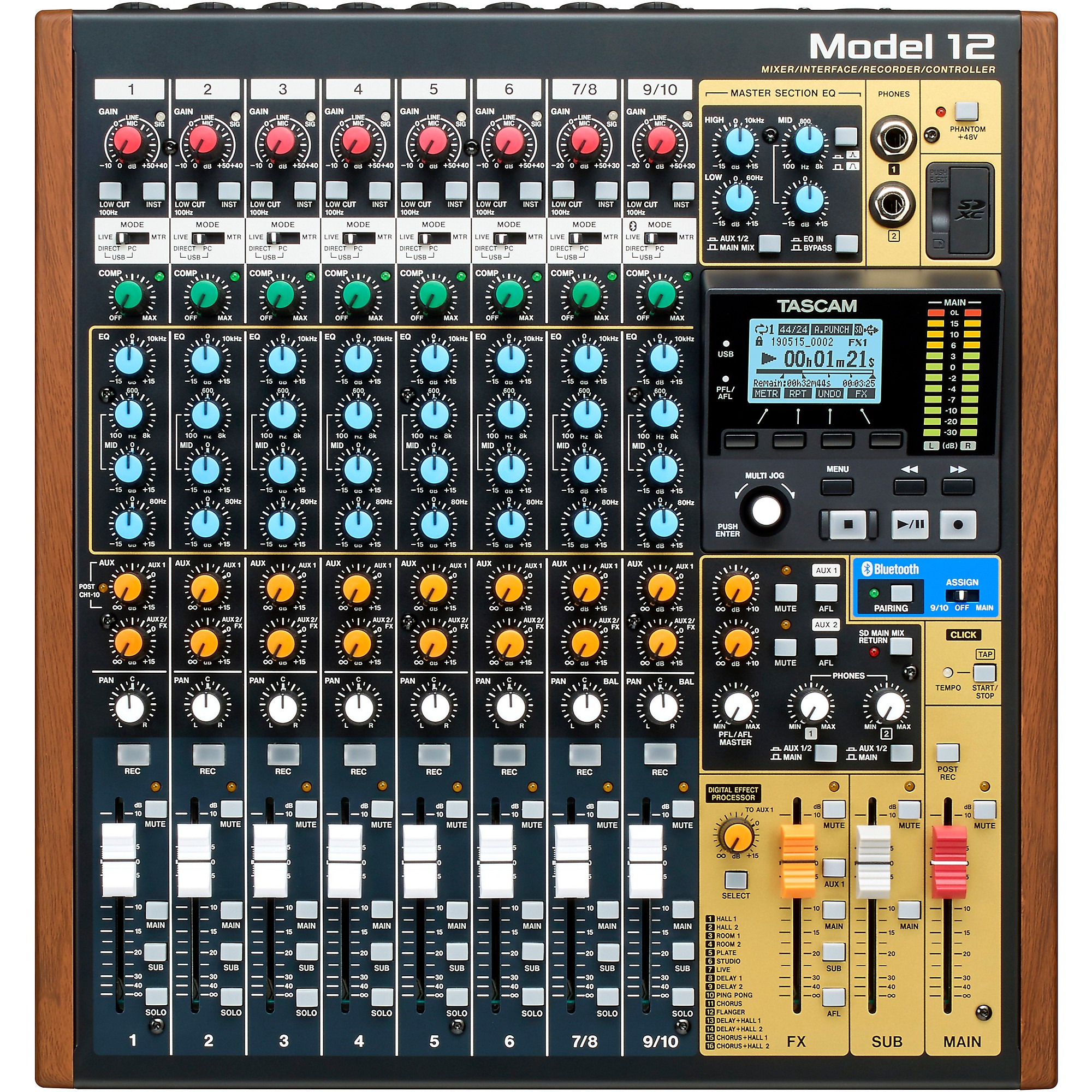TASCAM Model 12 12-Channel All-in-One Production Mixer | Music & Arts