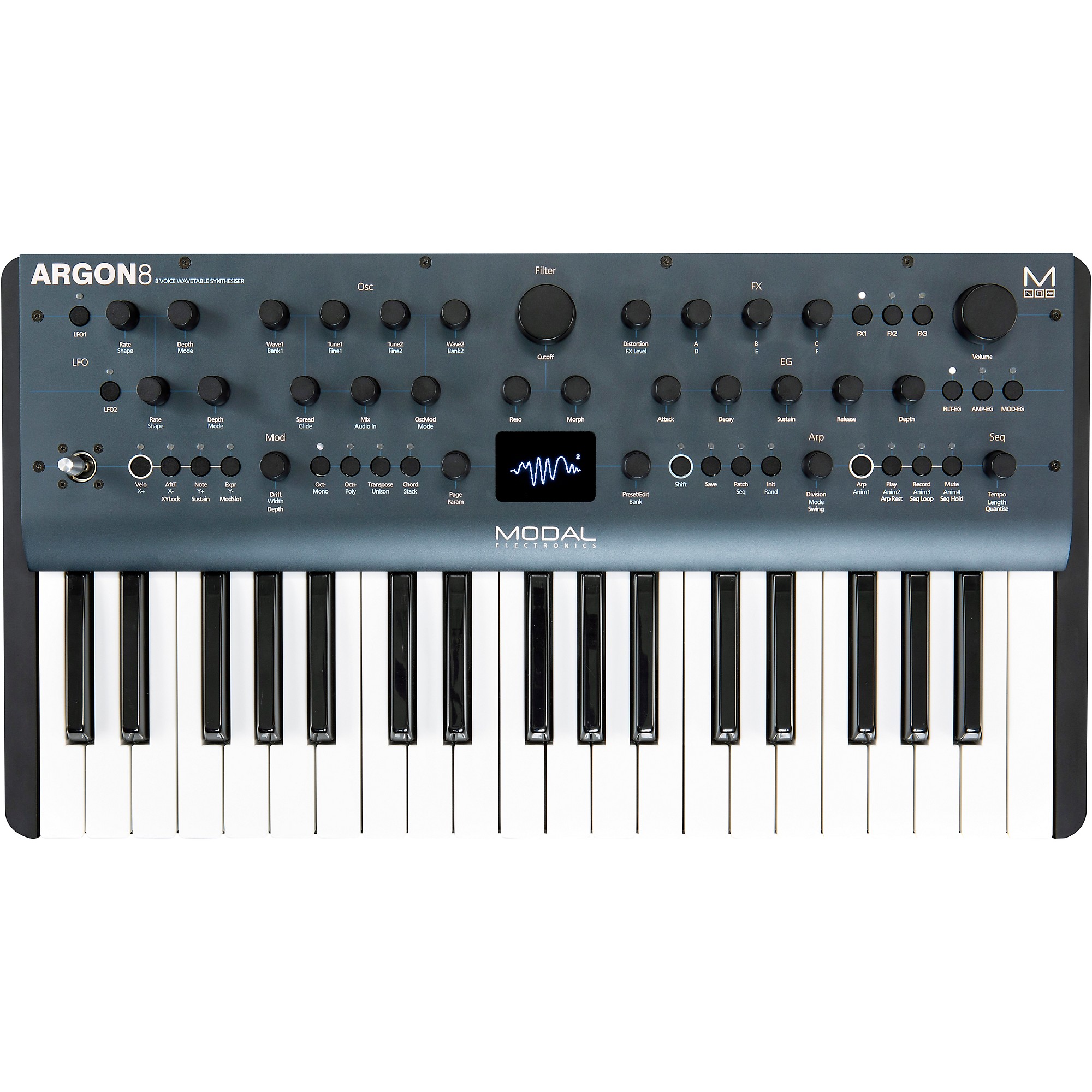 Modal Electronics Limited Modal Electronics Limited Argon8 37-Key 8-Voice  Polyphonic Wavetable Synthesizer