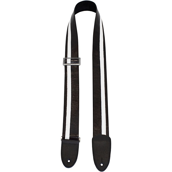 black white guitar strap