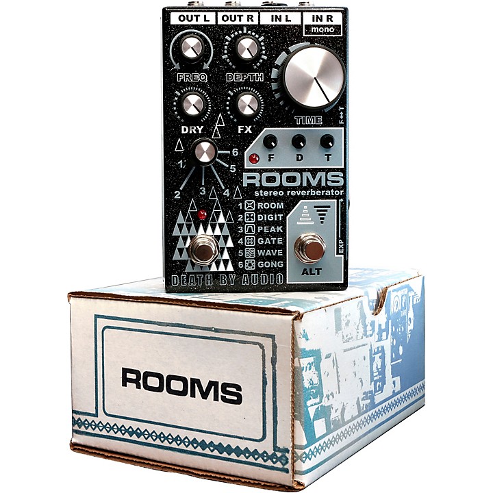 Death By Audio ROOMS Stereo Reverb Effects Pedal | Music & Arts