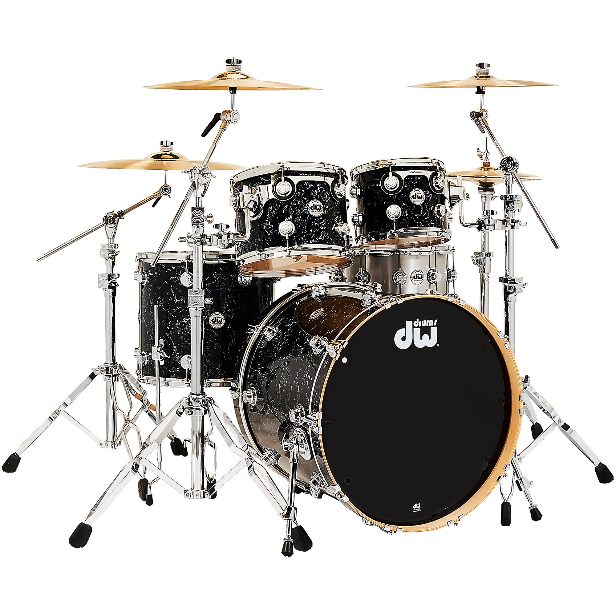 DW Collector's 4pc Maple SSC Kit - Stainless Steel Lacquer 12/14/16/24  (1267668)