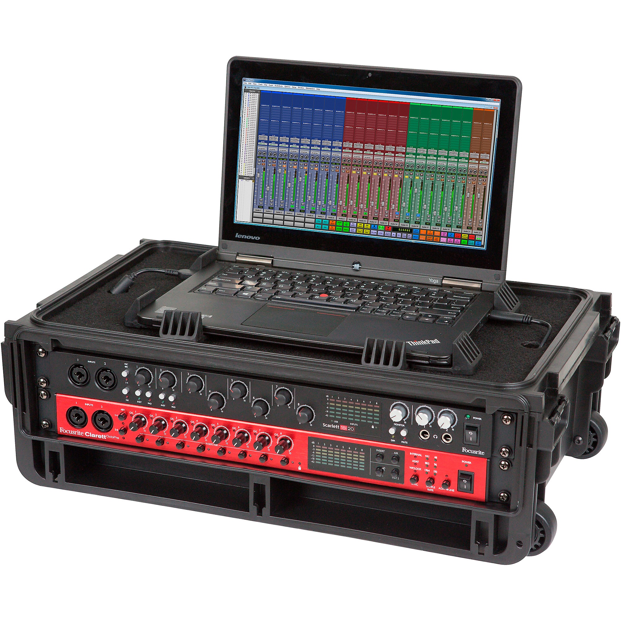 SKB 1SKB-ISF2U Injection Molded 2U Studio Flyer Rack Case | Music