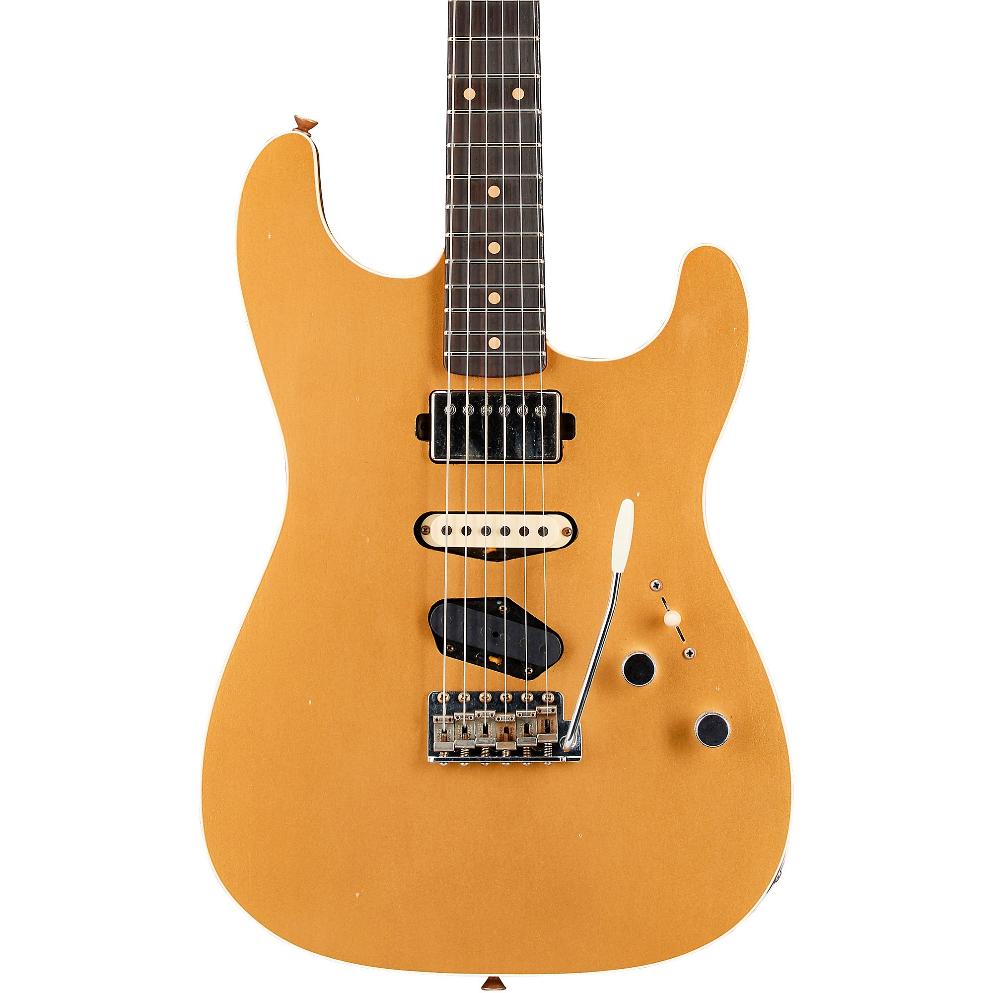 Fender Custom Shop Dealer Select Stratocaster HST Journeyman Electric Guitar Aged Aztec Gold Yellow