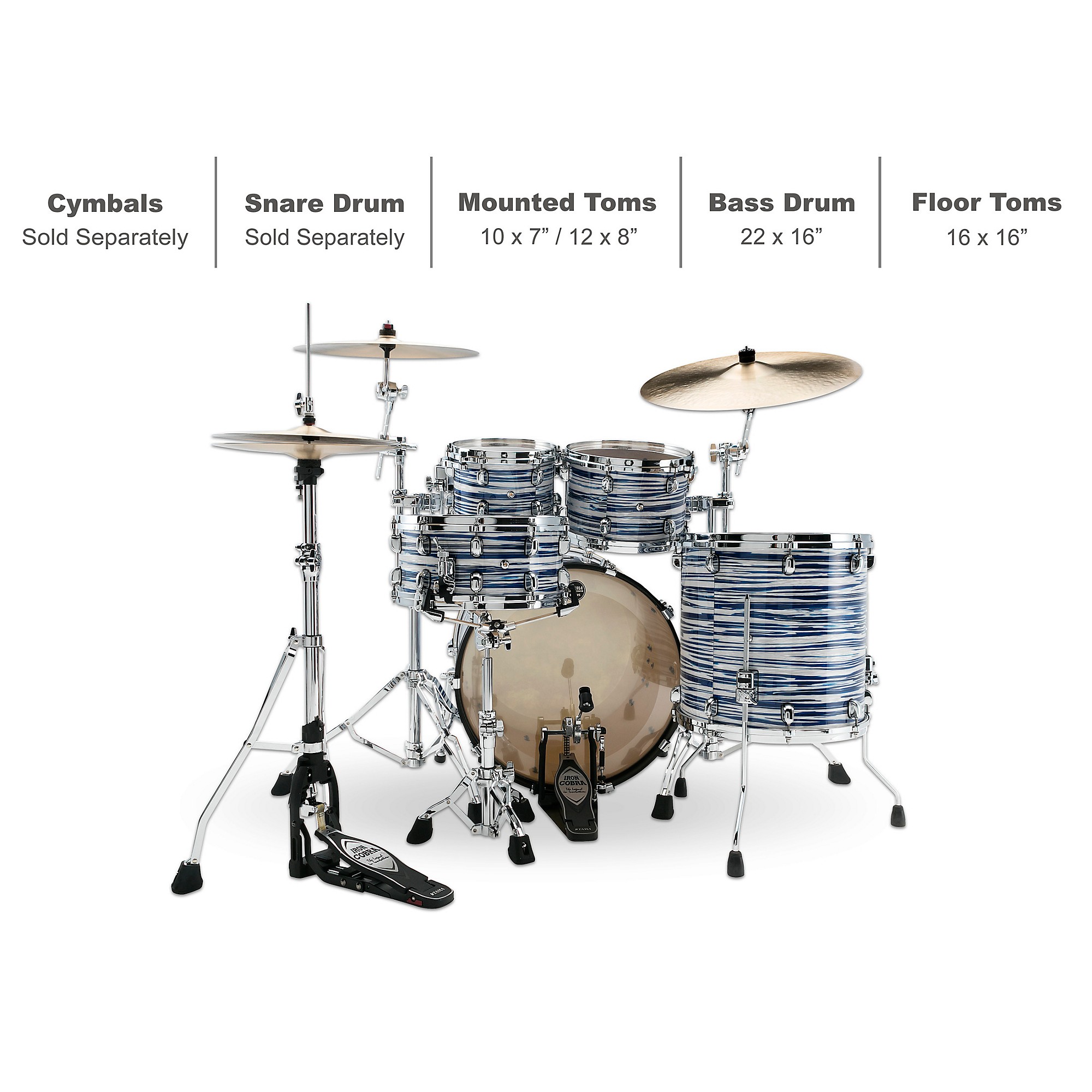 TAMA Starclassic Maple 4-Piece Shell Pack With Chrome