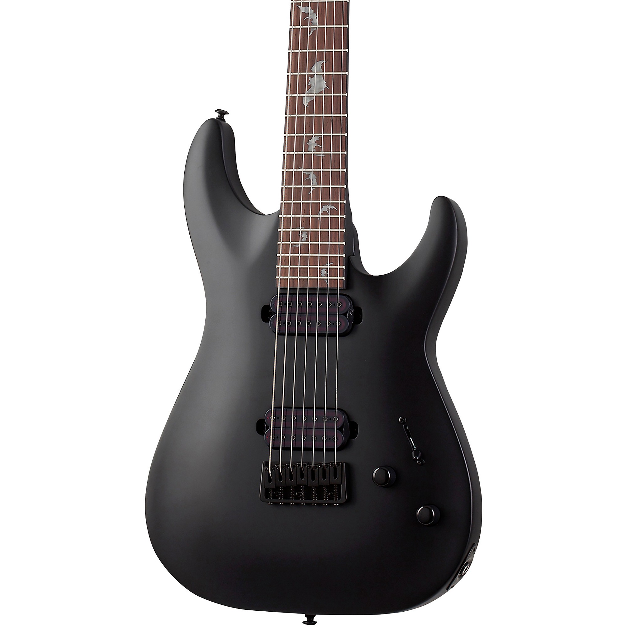 SCHECTER DAMIEN-7 サテンブラック 7弦 Schecter Damien-7 SBK Electric Guitar - Satin Black | Sweetwater