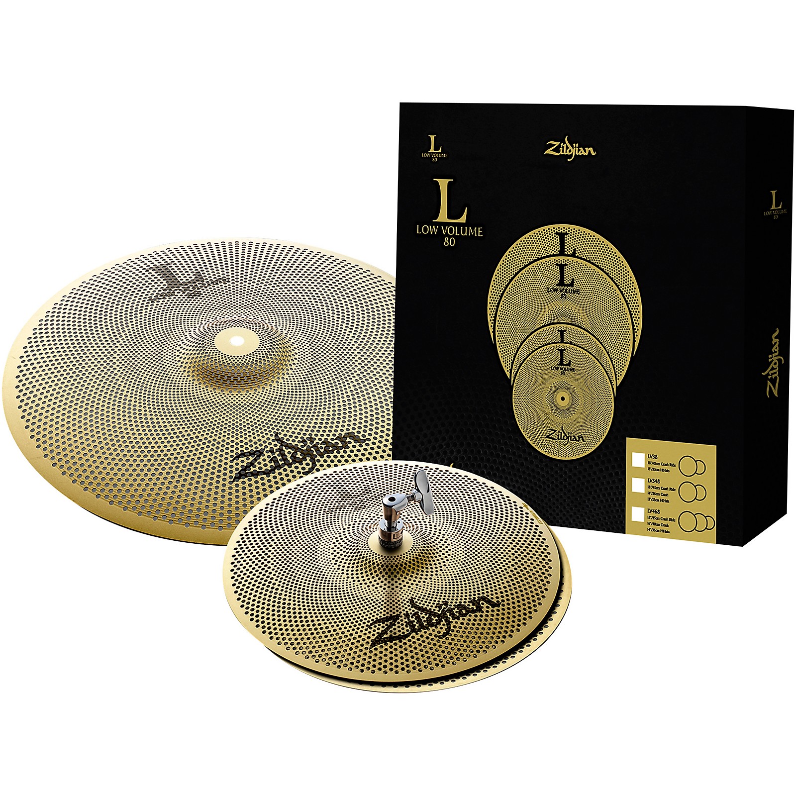 Zildjian L80 Series LV38 Low Volume Cymbal Box Pack | Music & Arts