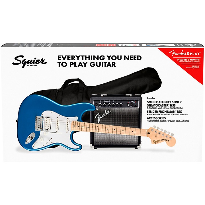 Squier Affinity Series Stratocaster HSS Electric Guitar Pack With
