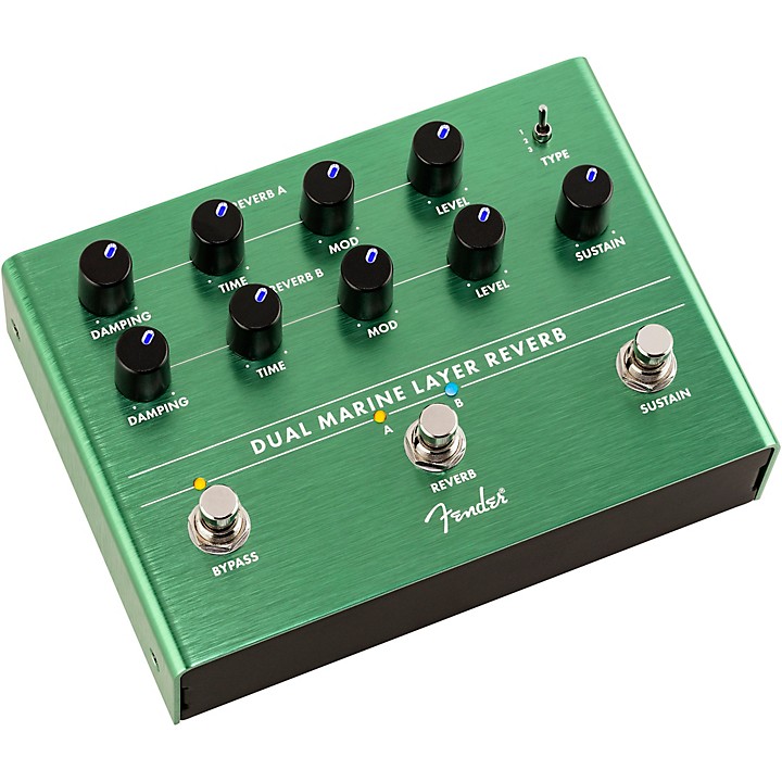 Fender Dual Marine Layer Reverb Effects Pedal Green | Music & Arts