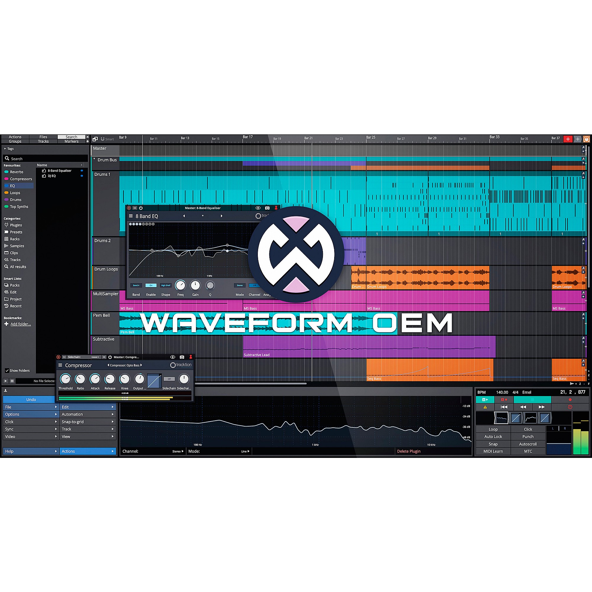 Harbinger LX8 8-Channel Analog Mixer With Bluetooth, FX and Harbinger LX8 8-Channel Analog Mixer With Bluetooth, FX and