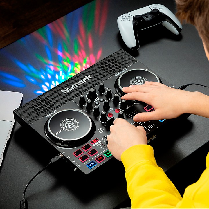 NUMARK PARTY MIX LIVE DJ Controller with Built-In Light Show and Speakers