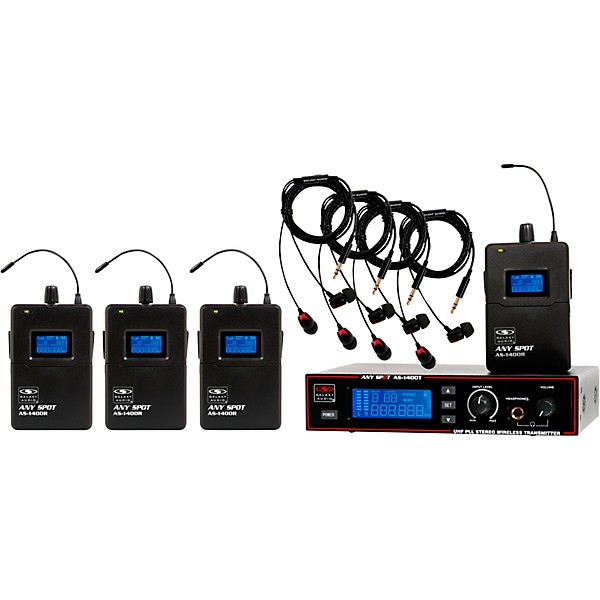516 MHz - 558 MHz Code M Galaxy Audio AS-1400-4 Band Pack Wireless In-Ear Personal Monitor System