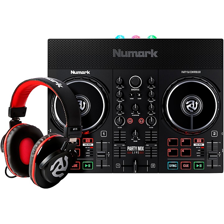 Numark Numark Party Mix Live DJ Controller Bundle With Professional  Headphones