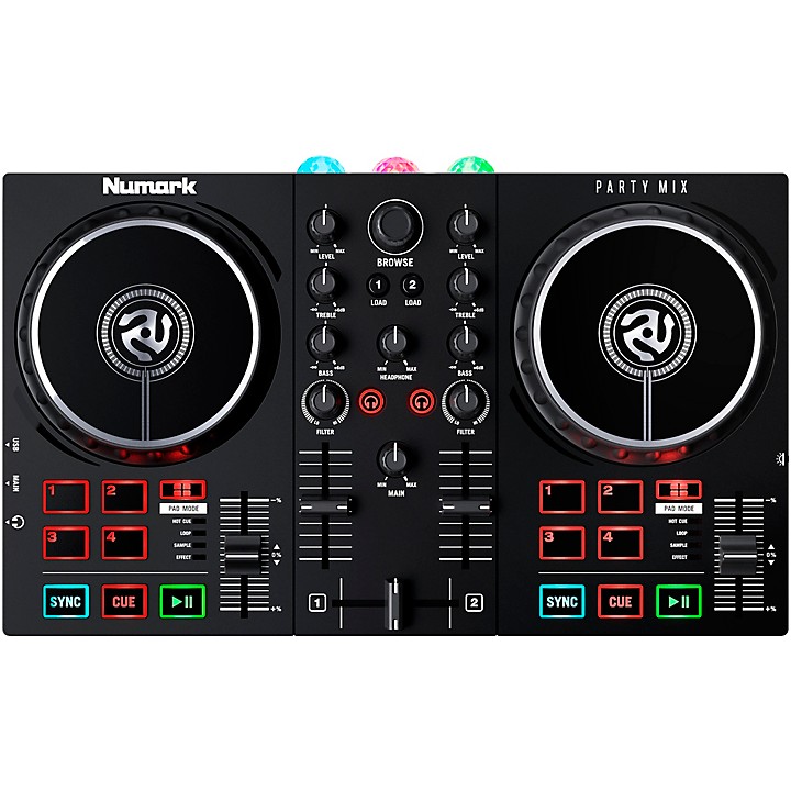 Numark Party Mix Live DJ Controller Bundle With Professional 