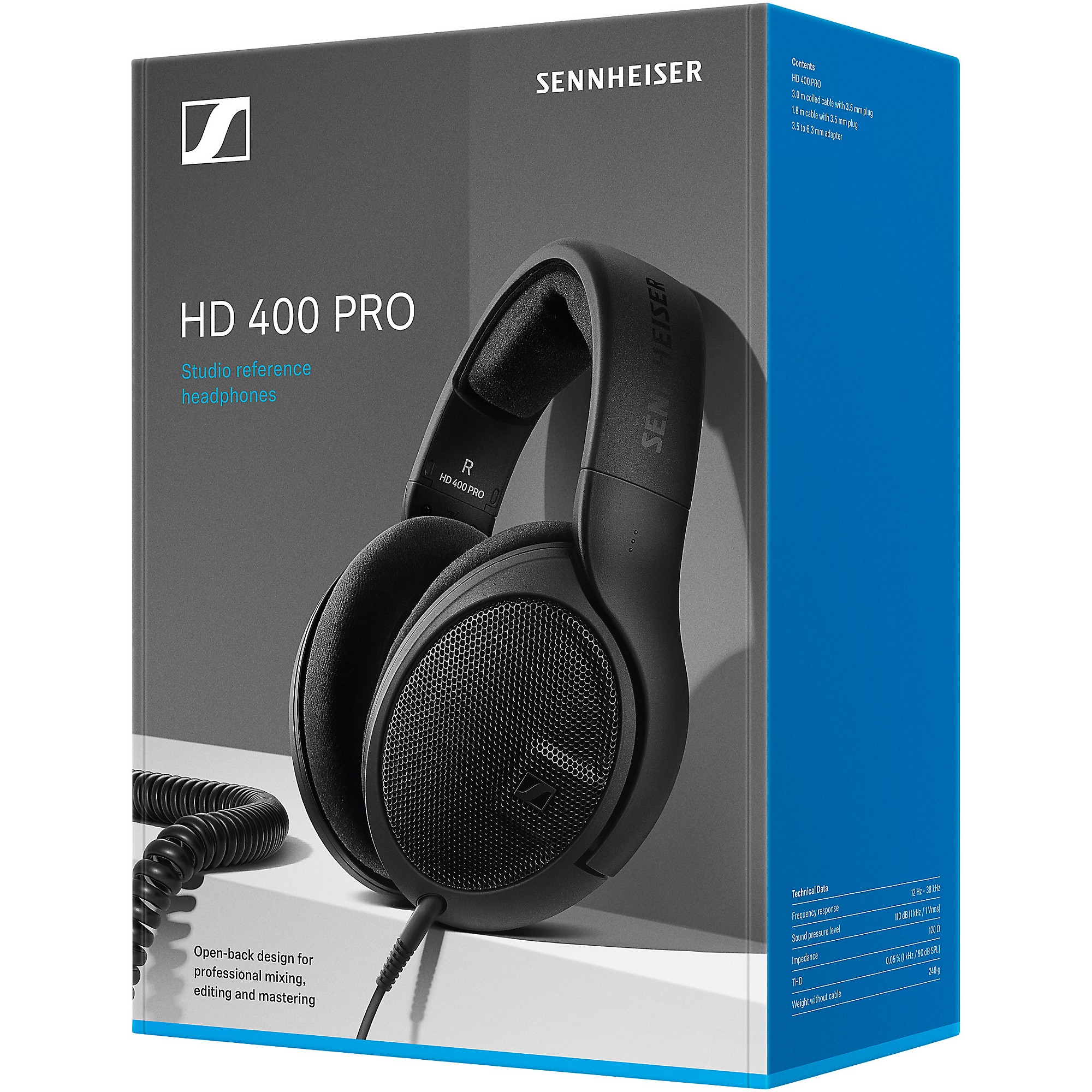Sennheiser HD 400 PRO スタジオヘッドフォン Sennheiser HD 400 Pro Studio Reference Headphones - Black