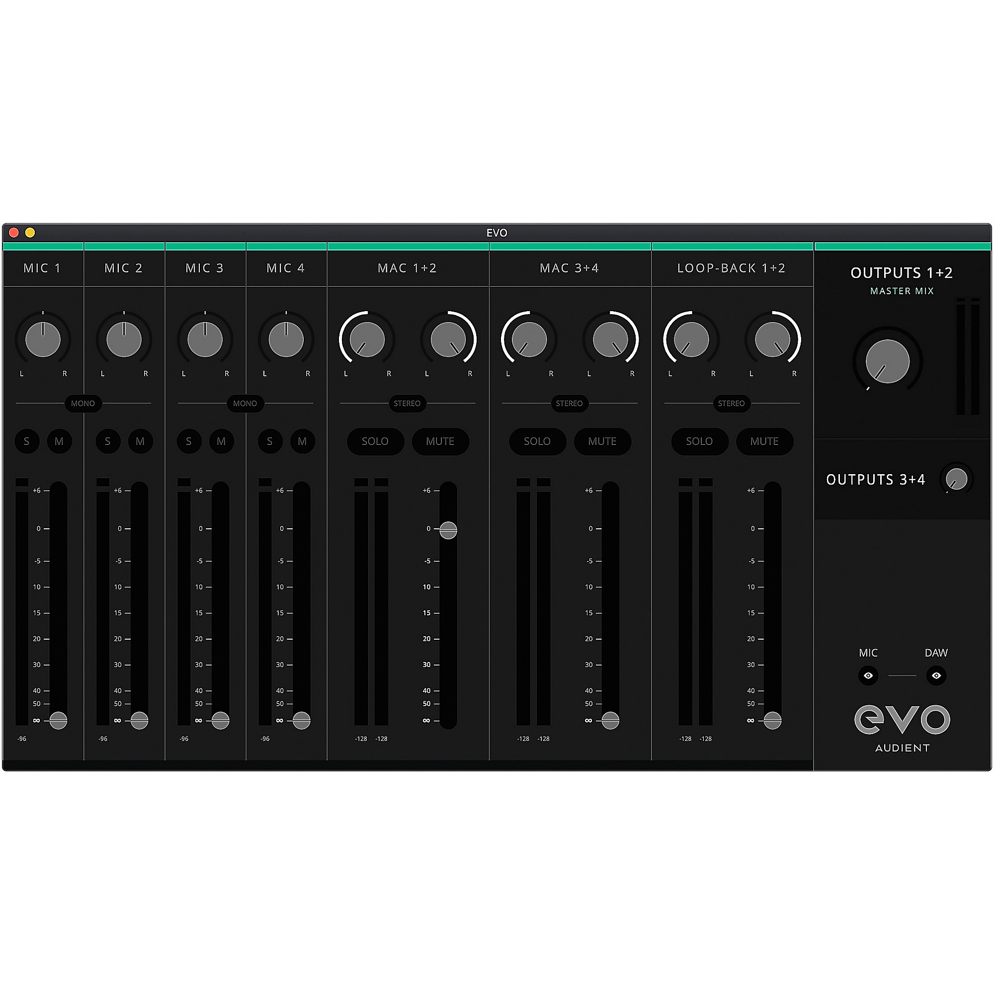 Audient EVO 8 Desktop 4x4 USB Type-C Audio Interface | Music & Arts