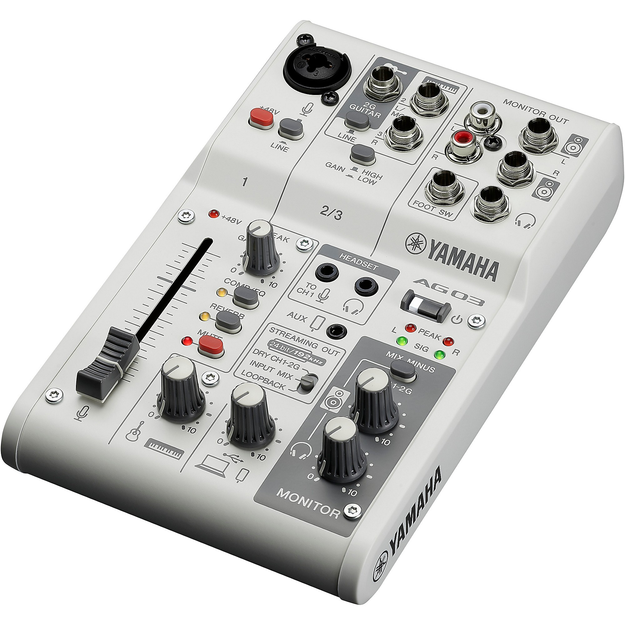 DTM・DAW YAMAHA AG03MK2 AG03MK2 3-Channel Loopback Audio USB Mixer - Yamaha USA