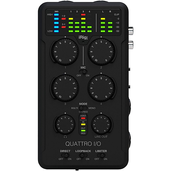IK Multimedia iRig Pro Quattro I/O Audio/MIDI Interface | Music & Arts