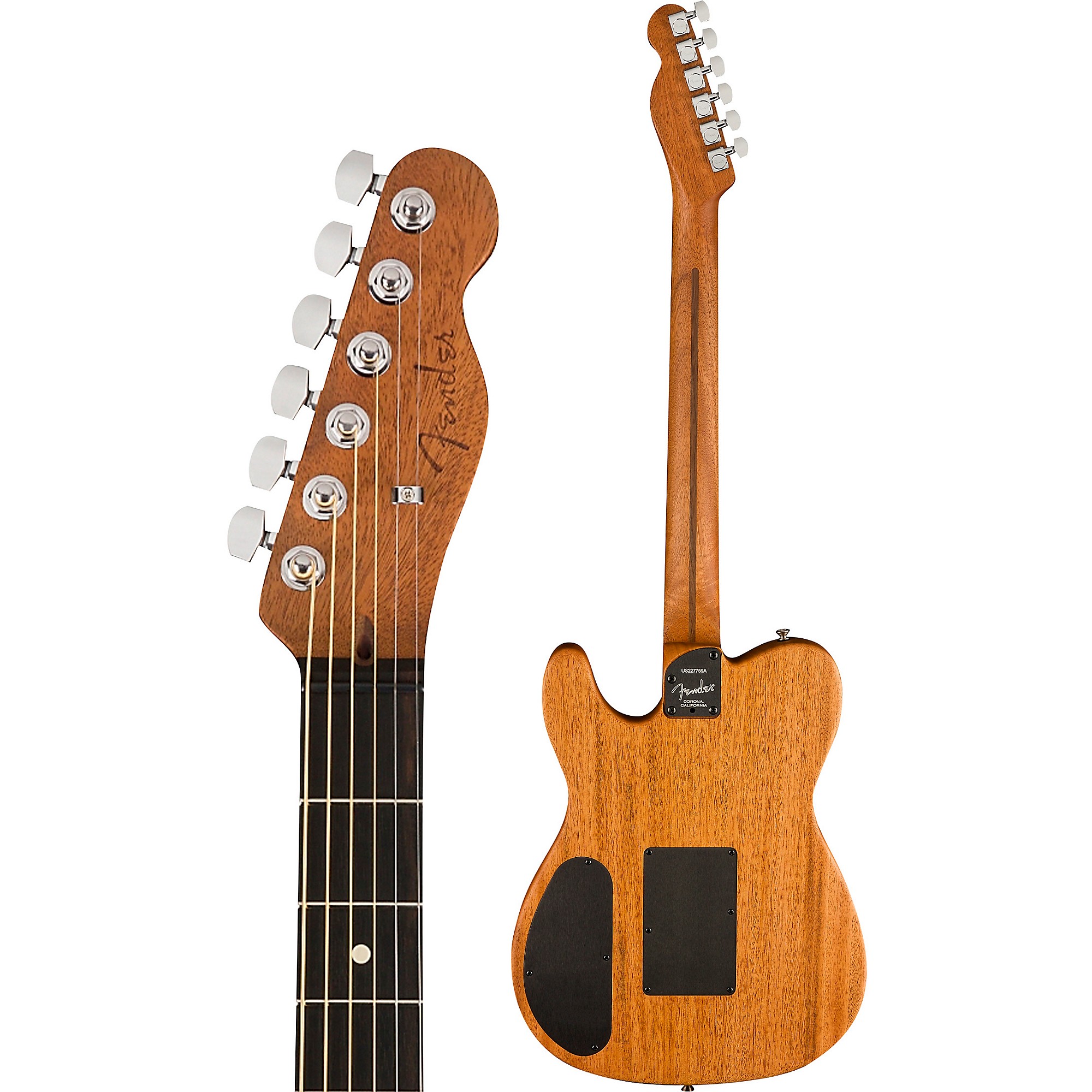 ギター Fender USA Acoustasonic all-mahogany American Acoustasonic All-Mahogany Series Guitars Introduced