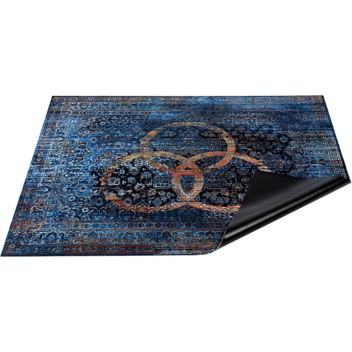 Drum Rug, 6 Ft X 5 Ft Drum Mat Drum Carpet Music Rug with Non-Slip