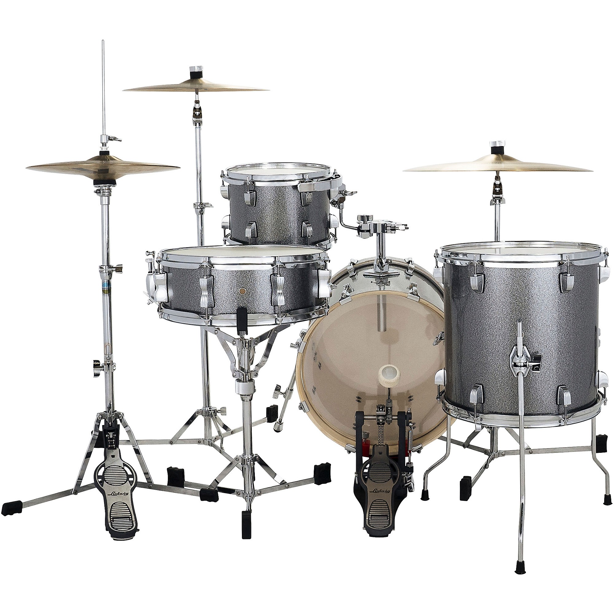 楽器 ludwig breakbeats Ludwig Questlove Breakbeat Drumset - 4pc Shell Pack - Blue Sparkle