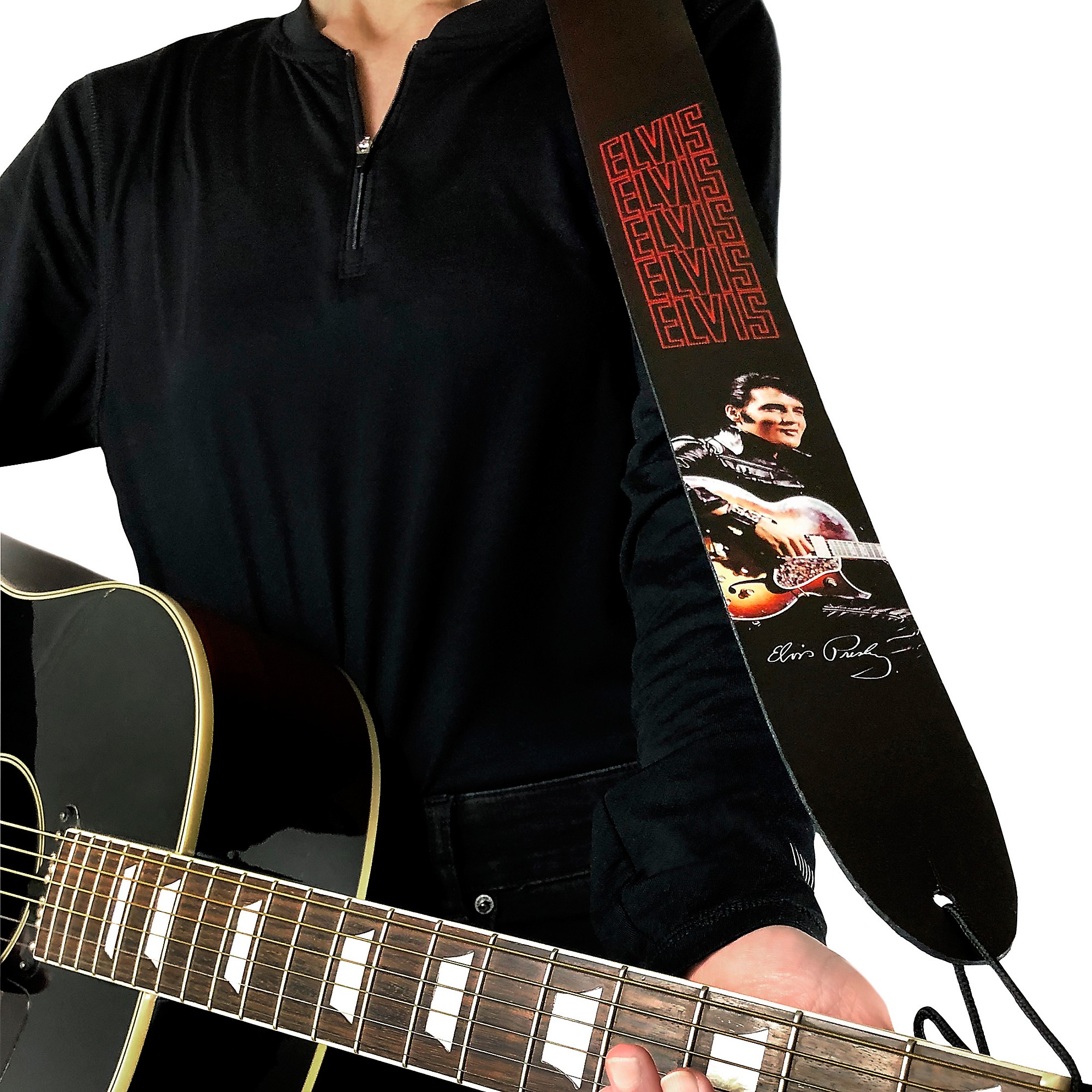 Perri's Elvis Direct To Leather 68 Comeback Guitar Strap | Music