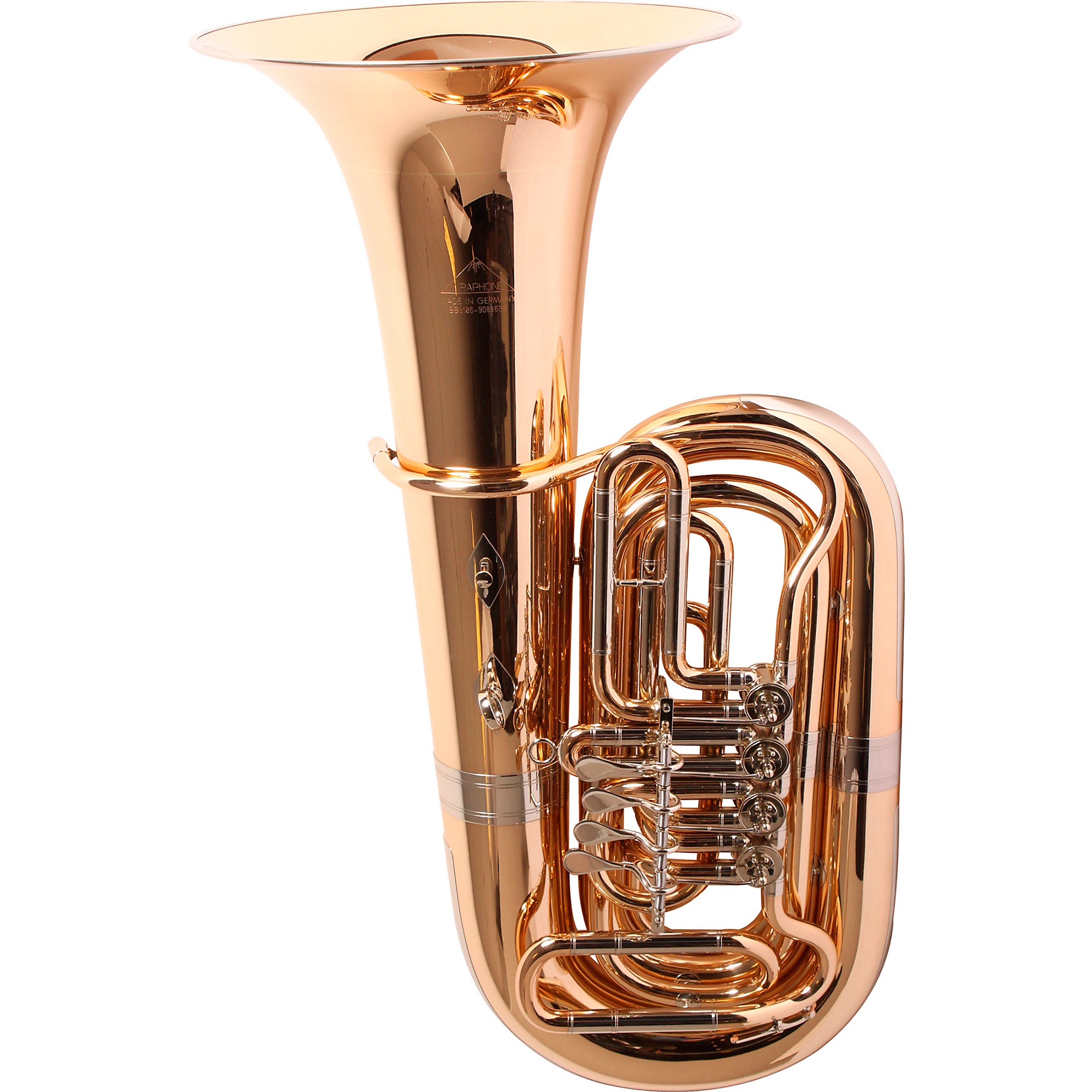 Miraphone 186-4U Series Gold Brass 4-Valve 4/4 BBb Tuba with Tuba