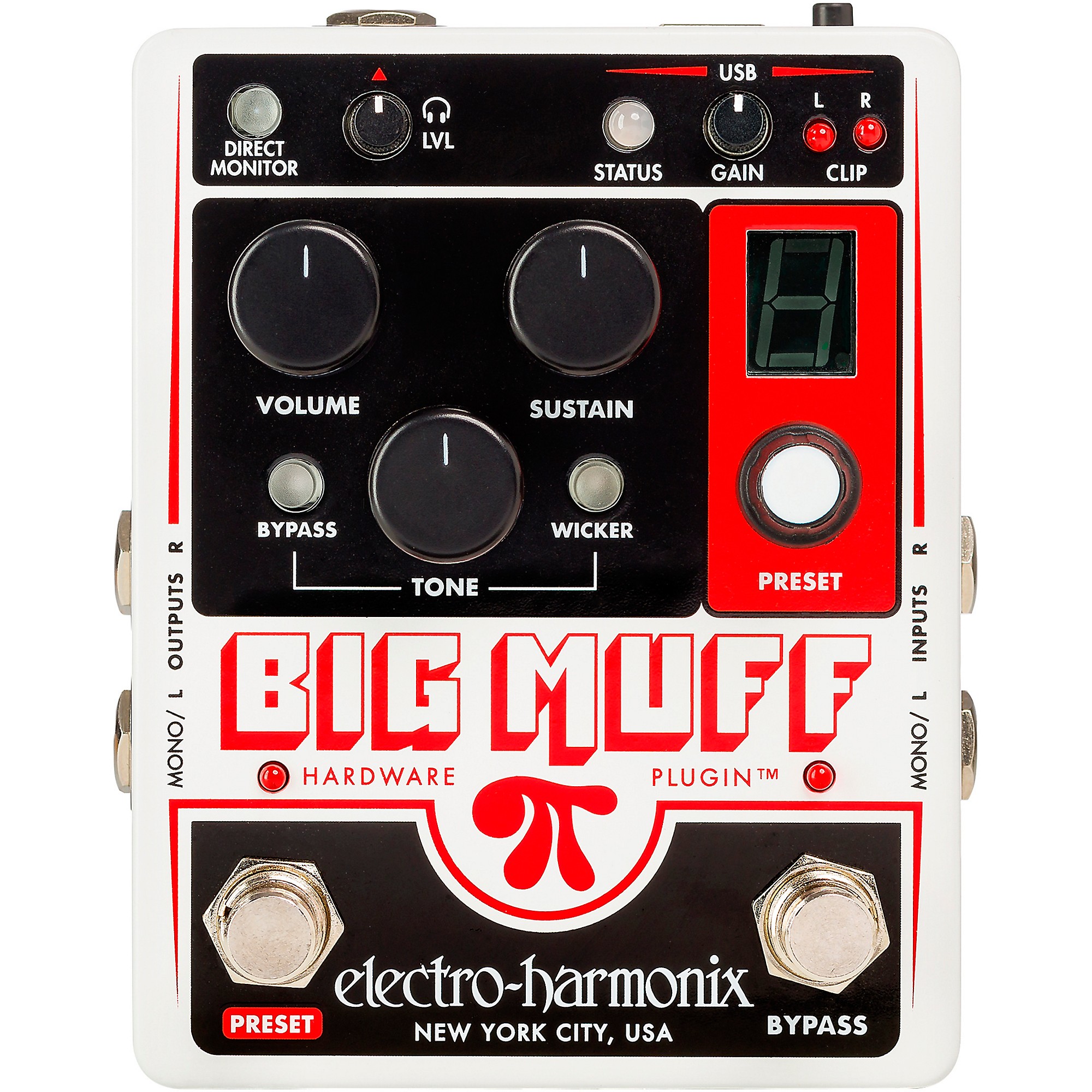 Electro-Harmonix Big Muff Pi Hardware Plug-in Harmonic Distortion 