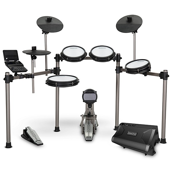 Simmons Titan 50 Electronic Drum Kit with Mesh Pads, Bluetooth and DA2108 Drum Amp Music & Arts