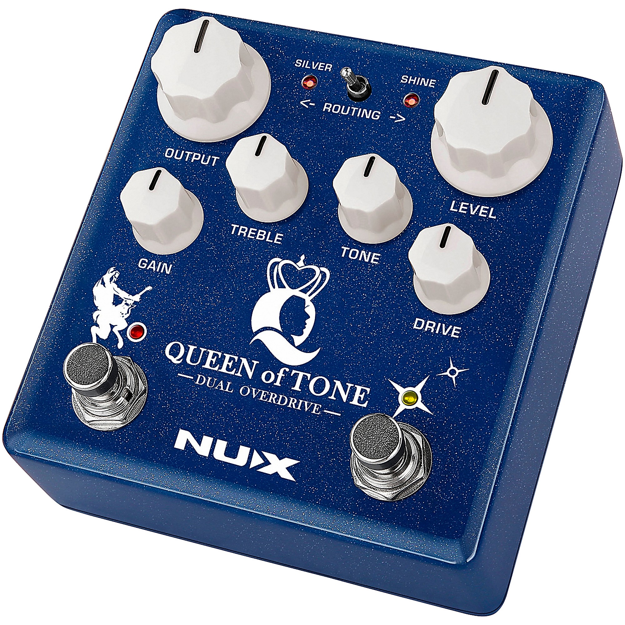NUX QUEEN of TONE デュアルオーバードライブ NUX NDO-6 Queen of Tone Dual Overdrive Effects Pedal | Music