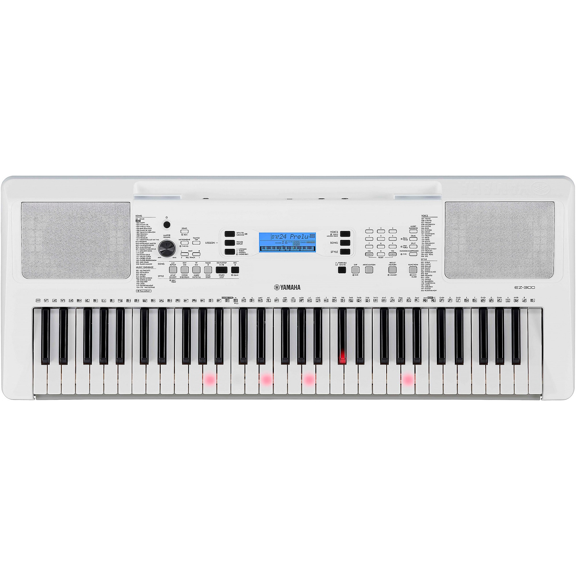 Yamaha EZ-300 61-Lighted Key Portable Keyboard With Adapter | Music & Arts