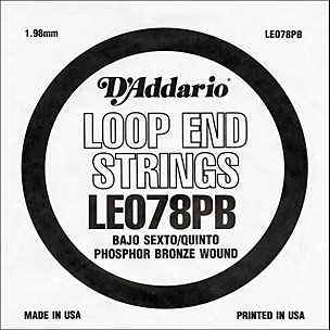 D'Addario LE078PB Phosphor Bronze Wound Single String