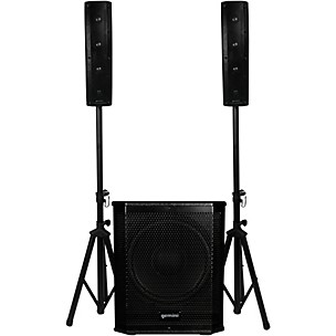 Gemini LRX-1204 Portable Line Array PA System With 12" Subwoofer & Stands