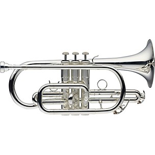 Levante LV-CR5201 Bb Intermediate Cornet with Monel Valves - Silver Plated